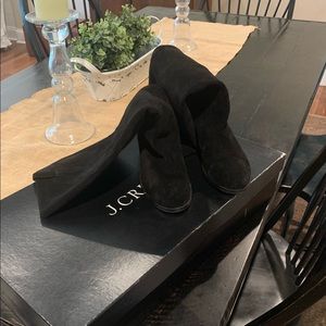 JCrew Bryce Boots in black suede